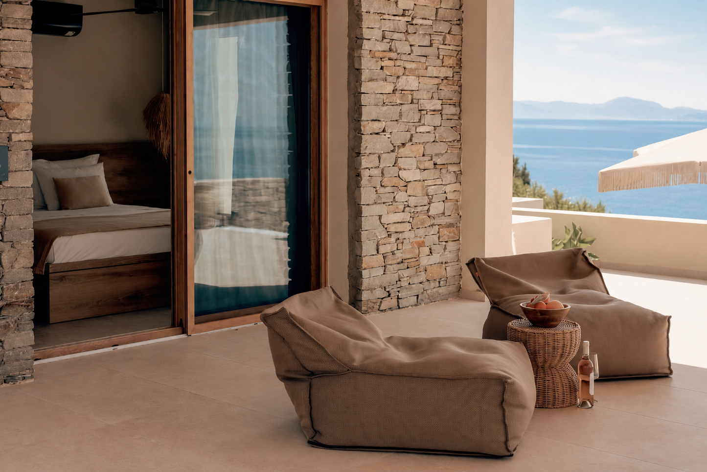 🌿 Double Rooms — Sea View